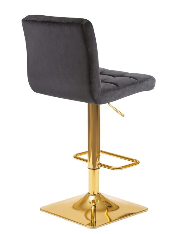 Стул барный DOBRIN GOLDIE, черный велюр (MJ9-101) — изображение 4