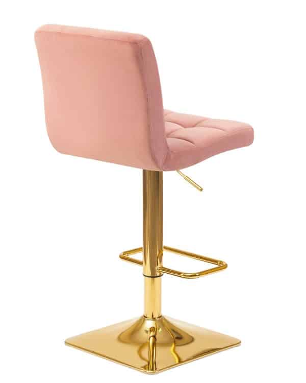 Стул барный DOBRIN GOLDIE, пудрово-розовый велюр (MJ9-32) — изображение 4