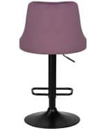 Стул барный DOBRIN JOSEPH BLACK, пудрово-сиреневый велюр (MJ9-52) — изображение 5