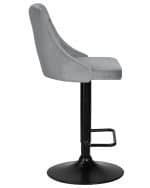 Стул барный DOBRIN JOSEPH BLACK, серый велюр (MJ9-75) — изображение 3