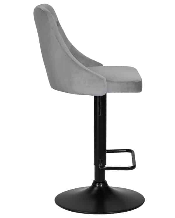 Стул барный DOBRIN JOSEPH BLACK, серый велюр (MJ9-75) — изображение 3