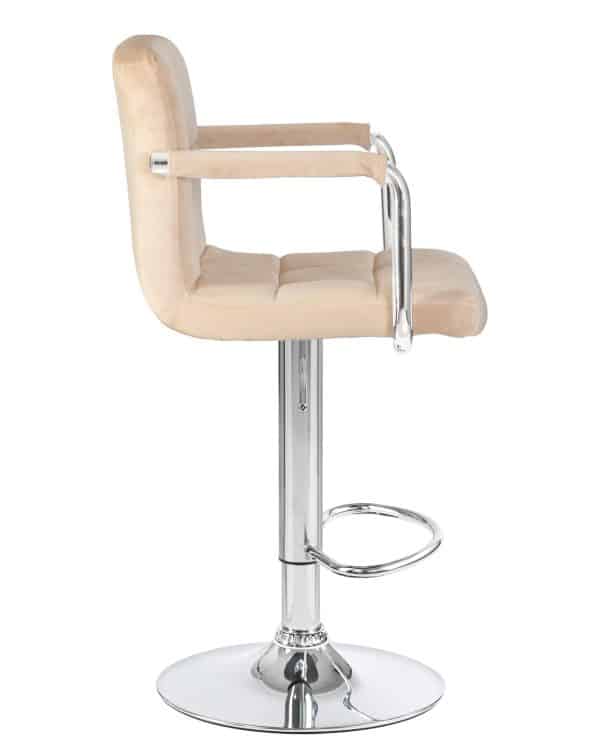 Стул барный DOBRIN KRUGER ARM, бежевый велюр (MJ9-10) — изображение 3