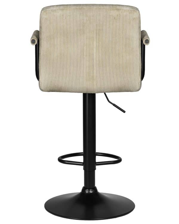 Стул барный DOBRIN KRUGER ARM BLACK, бежевый вельвет (LAR-E2041-04) — изображение 5