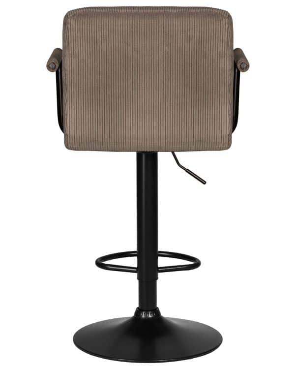Стул барный DOBRIN KRUGER ARM BLACK, какао вельвет (LAR-E2041-05) — изображение 5
