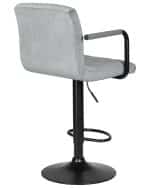 Стул барный DOBRIN KRUGER ARM BLACK, серый велюр (MJ9-75) — изображение 4