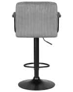 Стул барный DOBRIN KRUGER ARM BLACK, серый вельвет (LAR-E2041-25) — изображение 5