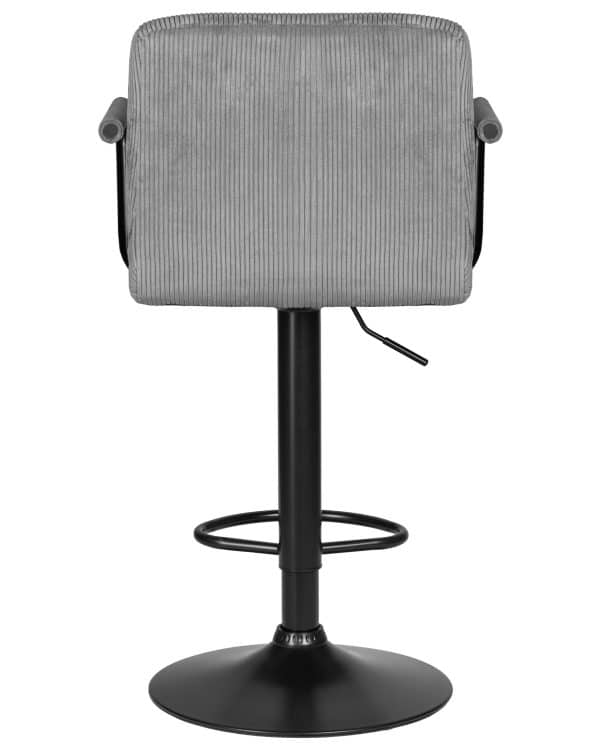 Стул барный DOBRIN KRUGER ARM BLACK, серый вельвет (LAR-E2041-25) — изображение 5