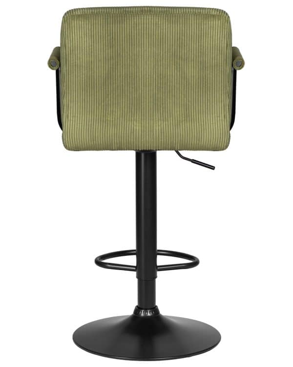 Стул барный DOBRIN KRUGER ARM BLACK, зеленый вельвет (LAR-E2041-7) — изображение 5