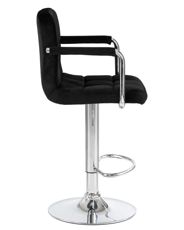 Стул барный DOBRIN KRUGER ARM, черный велюр (MJ9-101) — изображение 3