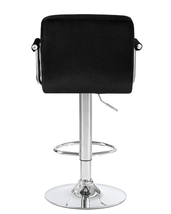 Стул барный DOBRIN KRUGER ARM, черный велюр (MJ9-101) — изображение 5