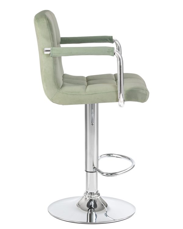 Стул барный DOBRIN KRUGER ARM, мятный велюр (MJ9-87) — изображение 3