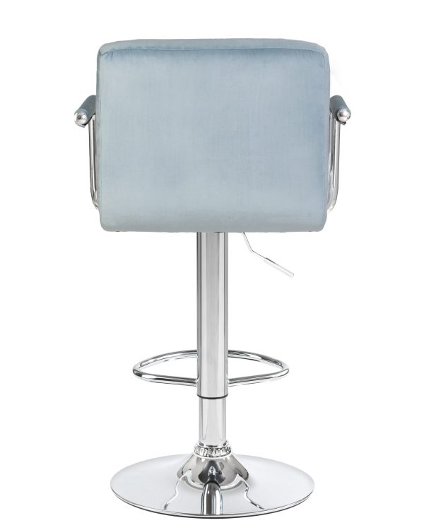 Стул барный DOBRIN KRUGER ARM, пудрово-голубой велюр (MJ9-74) — изображение 5