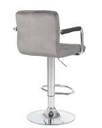 Стул барный DOBRIN KRUGER ARM, серый велюр (MJ9-75) — изображение 4