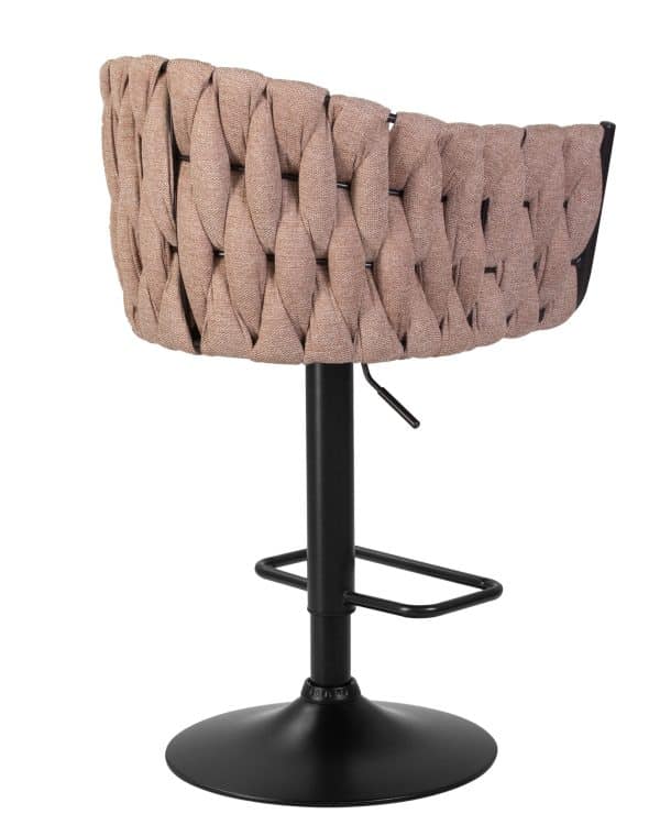 Стул барный DOBRIN LEON, коричневая ткань (LAR 275-3) — изображение 4