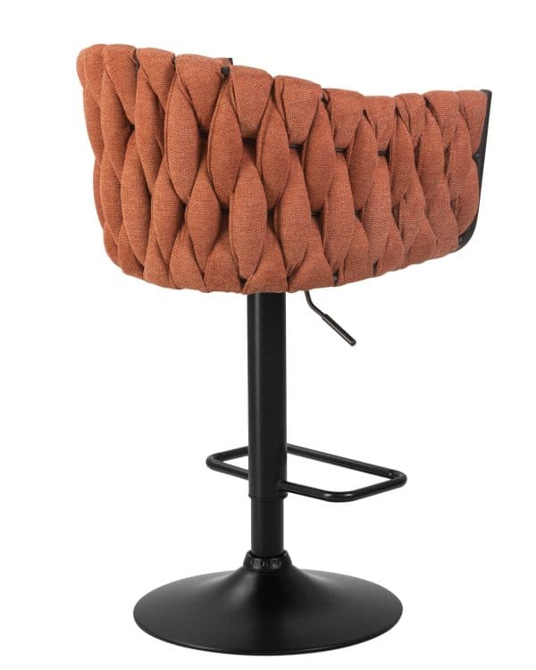 Стул барный DOBRIN LEON, оранжевая ткань (LAR 275-27) — изображение 4