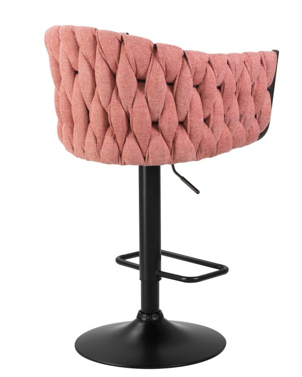 Стул барный DOBRIN LEON, розовая ткань (LAR 275-10) — изображение 4