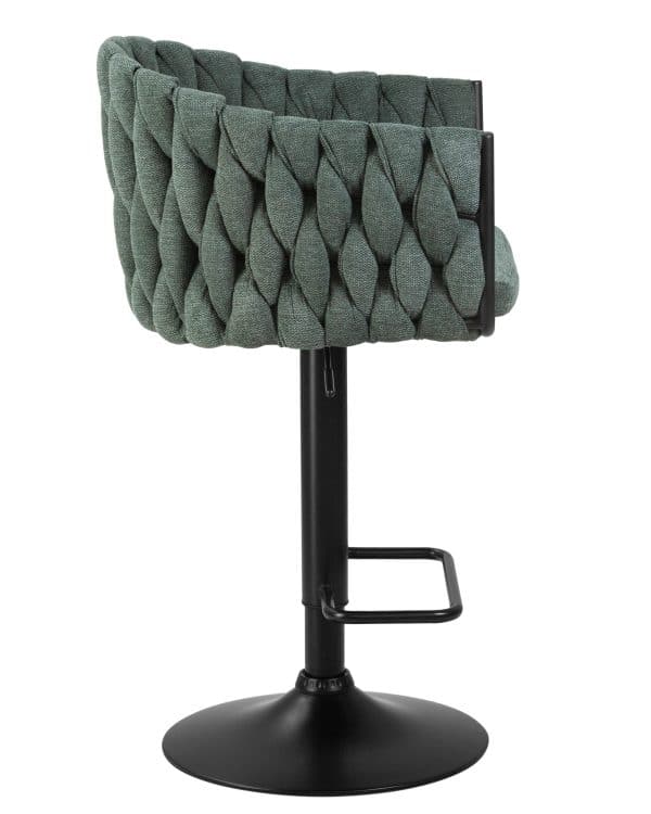 Стул барный DOBRIN LEON, зеленая ткань (LAR 275-23) — изображение 3
