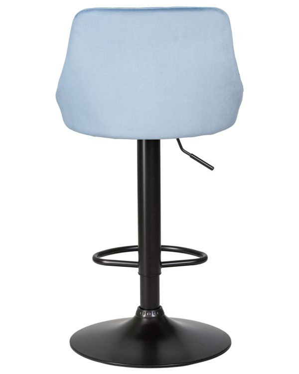 Стул барный DOBRIN LOGAN BLACK, пудрово-голубой велюр (MJ9-74) — изображение 5