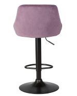 Стул барный DOBRIN LOGAN BLACK, пудрово-сиреневый велюр (MJ9-52) — изображение 5