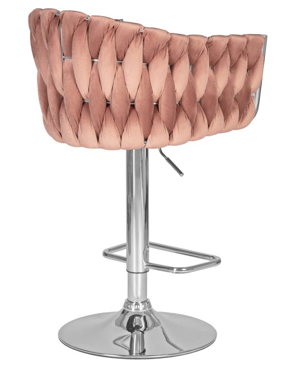 Стул барный DOBRIN MARCEL, пудрово-розовый велюр (MJ9-32) — изображение 4
