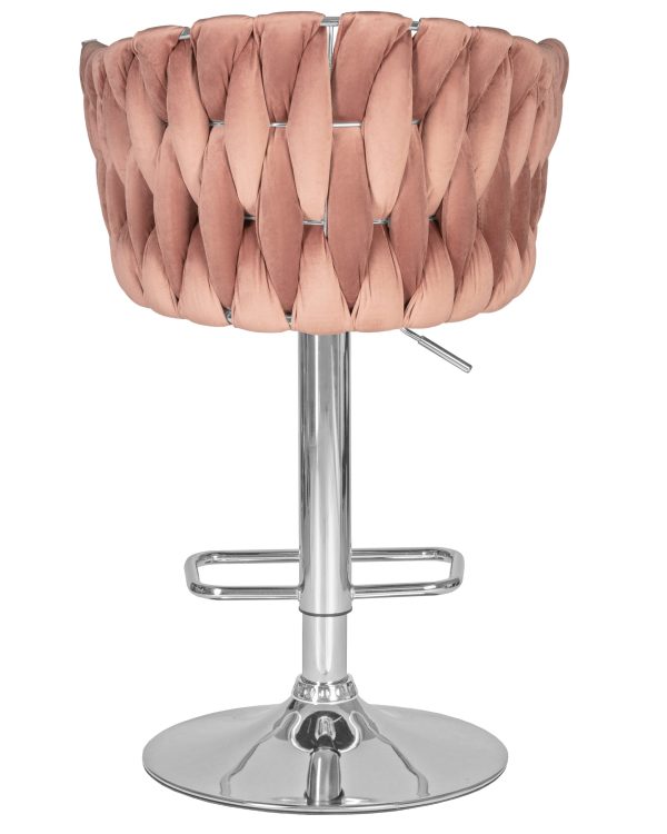 Стул барный DOBRIN MARCEL, пудрово-розовый велюр (MJ9-32) — изображение 5