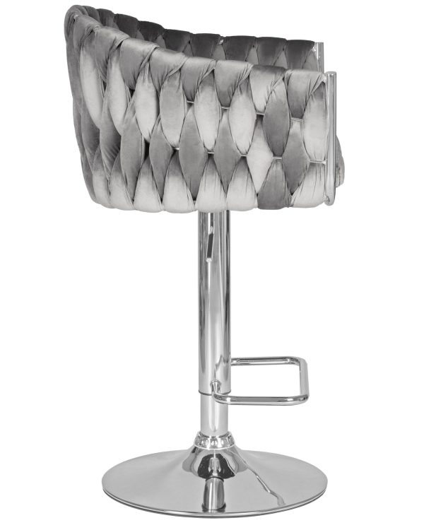 Стул барный DOBRIN MARCEL, серый велюр (MJ9-75) — изображение 3