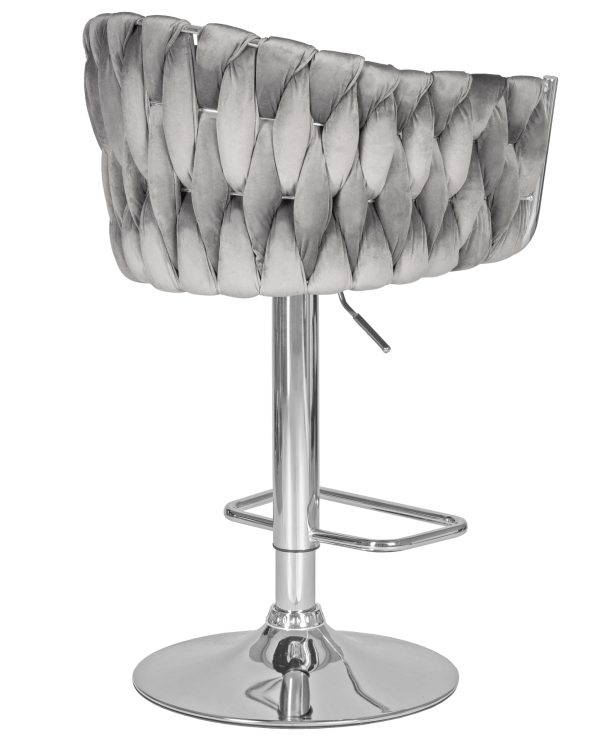 Стул барный DOBRIN MARCEL, серый велюр (MJ9-75) — изображение 4