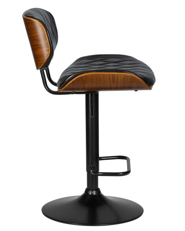 stul-barnyj-dobrin-morgan-cvet-chernyj-gljanec-pu-abd-002-2 Стул барный DOBRIN MORGAN, цвет черный глянец PU ABD 002 — изображение 3