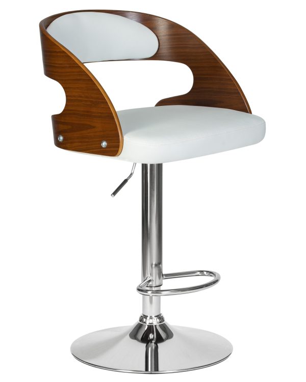 Стул барный DOBRIN NICK, цвет белый PU ABA 008 — изображение 3