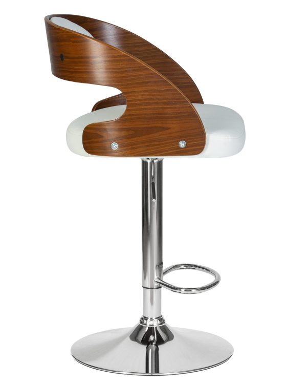 Стул барный DOBRIN NICK, цвет белый PU ABA 008 — изображение 4