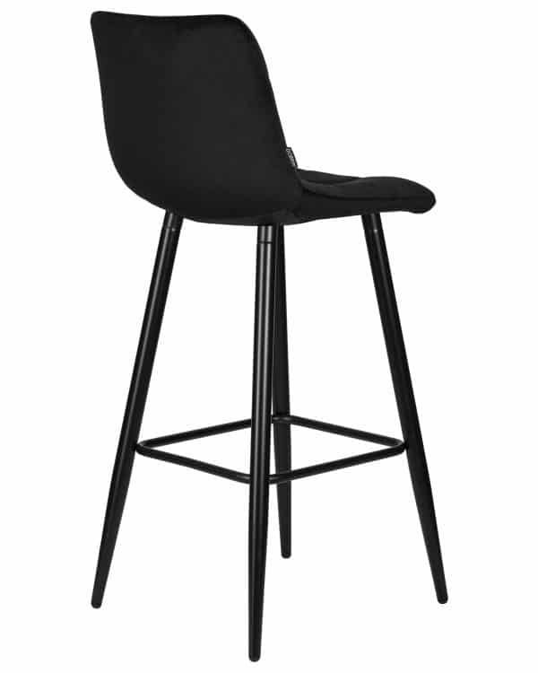Стул барный DOBRIN NICOLE, черные матовые ножки, черный велюр (108-77) — изображение 4
