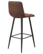 Стул барный DOBRIN NICOLE, черные матовые ножки, коричневая микрофибра (PK-03) — изображение 4