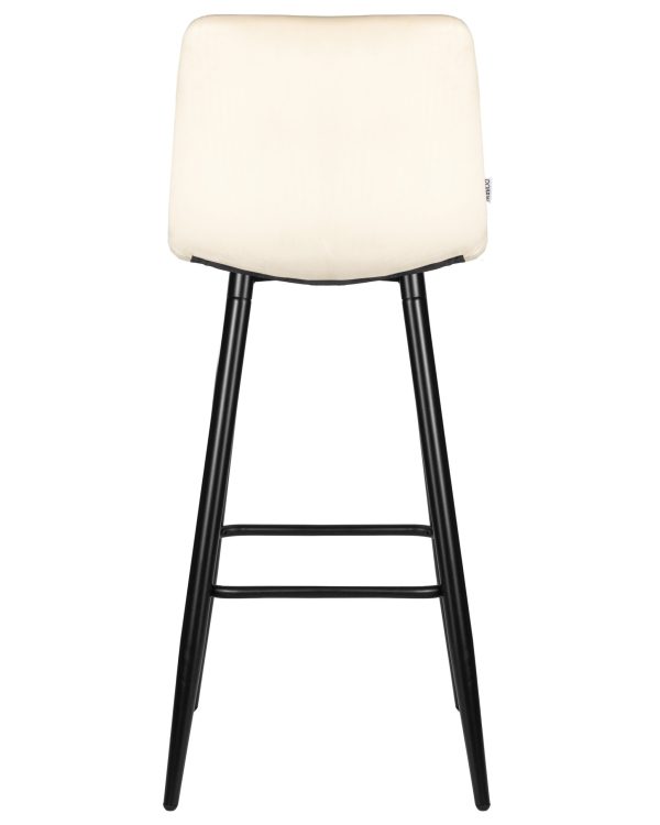 Стул барный DOBRIN NICOLE, черные матовые ножки, кремовый велюр (108-113) — изображение 5