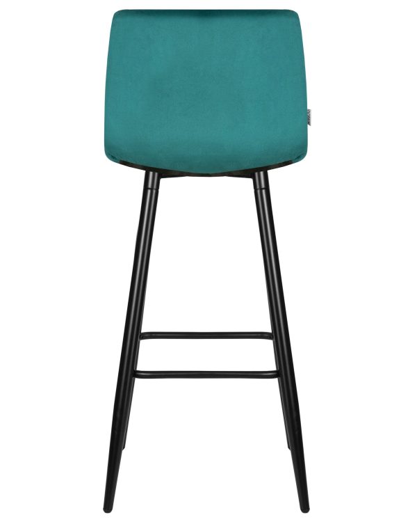 Стул барный DOBRIN NICOLE, черные матовые ножки, морской волны велюр (108-119) — изображение 5