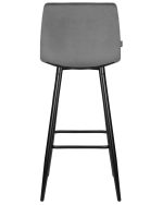Стул барный DOBRIN NICOLE, черные матовые ножки, темно-серый велюр (108-91) — изображение 5
