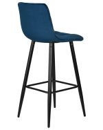 Стул барный DOBRIN NICOLE, черные матовые ножки, темно-синий велюр (108-95) — изображение 4