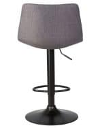 Стул барный DOBRIN TAILOR BLACK, серая ткань (188-55) — изображение 5