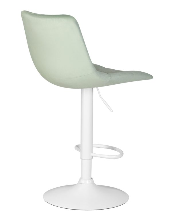 Стул барный DOBRIN TAILOR WHITE, пудрово-мятный велюр (MJ9-87) — изображение 4