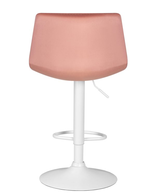 stul-barnyj-dobrin-tailor-white-pudrovo-rozovyj-veljur-mj9-32-4 Стул барный DOBRIN TAILOR WHITE, пудрово-розовый велюр (MJ9-32) — изображение 5