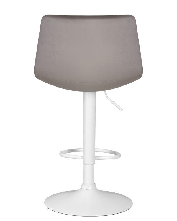 Стул барный DOBRIN TAILOR WHITE, серый велюр (MJ9-75) — изображение 5