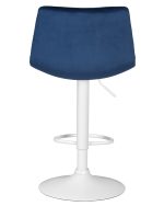 Стул барный DOBRIN TAILOR WHITE, синий велюр (MJ9-117) — изображение 5