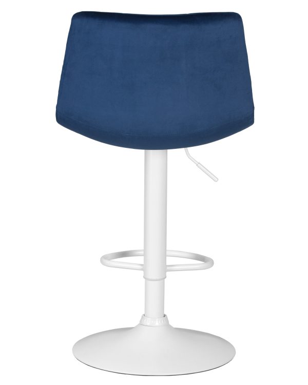 Стул барный DOBRIN TAILOR WHITE, синий велюр (MJ9-117) — изображение 5