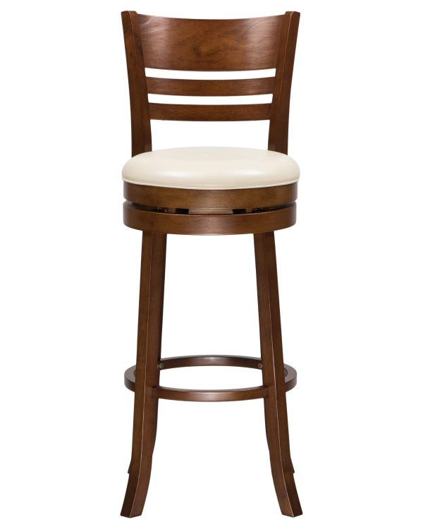 Стул барный DOBRIN WILLIAM BAR, шоколад, кремовый — изображение 4