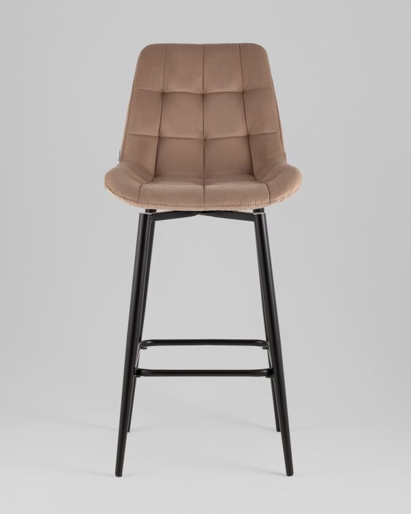 stul-barnyj-fleks-s-povorotnym-mehanizmom-veljur-kapuchino-2 Стул барный Флекс с поворотным механизмом велюр капучино — изображение 3