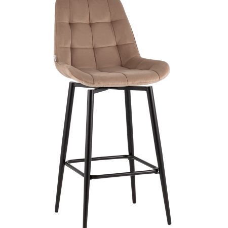 Стул барный Флекс с поворотным механизмом велюр капучино