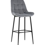 Стул барный Флекс велюр серый