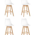 Стул барный FRANKFURT белый 4 шт