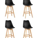 Стул барный FRANKFURT черный 4 шт