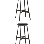 Стул барный Knobb черный 2 шт