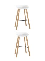 Стул барный LIBRA БЕЛЫЙ 2 шт